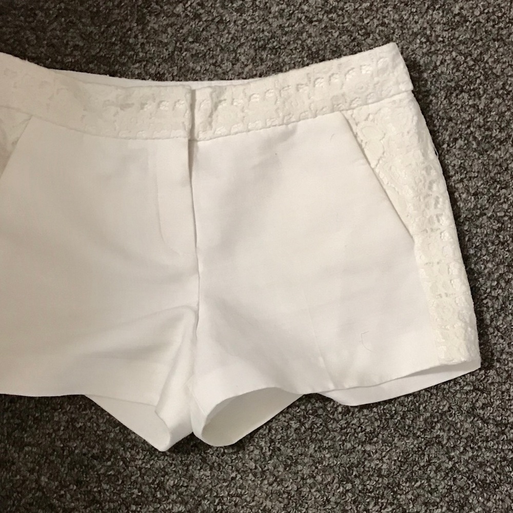 White loft shorts